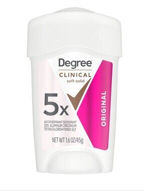 Degree Clinical Soft Solid‎ Antiperspirant Deodorant Original 1.6 oz 45g